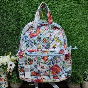 Vera Bradley Cotton Campus Totepack Backpack - Sea Air Floral NWT